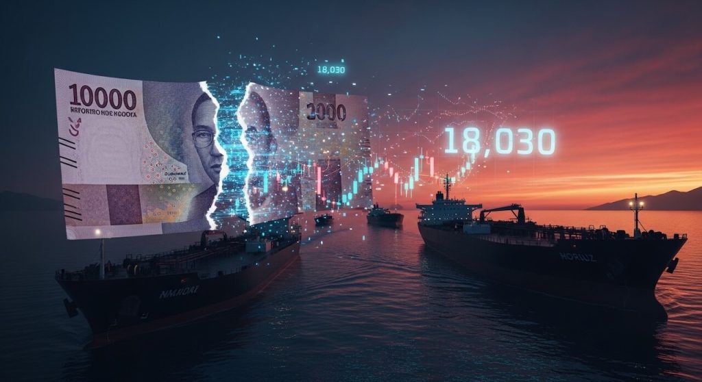 Ilustrasi Rupiah Tembus Rp18.000 | AI Generated